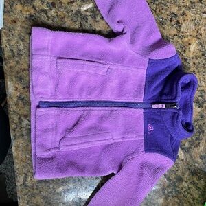 PLACE Retro-Style Fleece Jacket – Size 6-9 Months – Purple – All Weather Perform